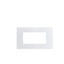 Mapam - Serie elettrica Frutti Compatibili serie Bticino Light (art) Placca 4 Moduli bianca