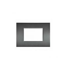 Mapam - Serie elettrica Compatibili serie Bticino Living International (art) Placca 3 Moduli nero antracite