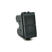 Art-t1 doppeldrucktaster 10a 250v schwarz - 827n - Mapam