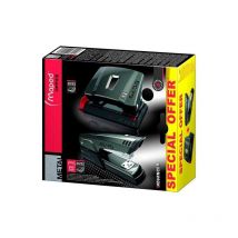 Maped Kit di pinzatura avvantaggiato cucitrice in metallo metà + perforazione 2 fori 20/25 fogli