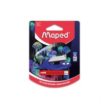 Agrafeuse deepsea paradise- attache jusqu'à 15 feuilles - agrafes 24/6 et 26/6 - mécanisme métal - blister avec 400 agra - Maped