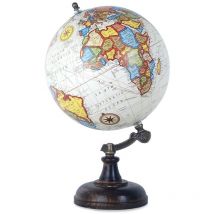Signes Grimalt Decorazione mondiale di Globe White World Globe 20 cm Multicolor World Balloons 20x22x34cm 10131