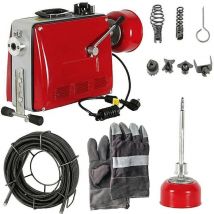 Limpiador de tuberías Máquina limpiadora de tuberías 500W de 16mm Máquina limpiadora de tubos limpiador de desagües limpieza drenaje