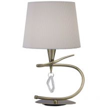 Mantra - Inspired Clearance - Mara Table Lamp E14 Large, Antique Brass Ivory White Shade