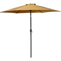Dcb Garden - marbella - Parasol à manivelle en aluminium gris anthracite et toile moutarde