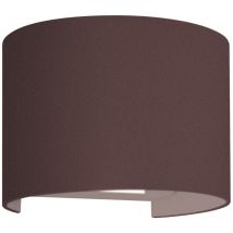 Applique led da parete a doppio fascio mod. Marbella round colore corten