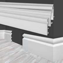 Marbet Design - Plinthes en hdps (polystyrène haute densité) blanc, plinthes lumineuses, éclairage indirect led: 20 Meter / 10 Leisten (de), HF-2
