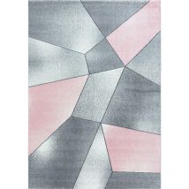 Beta - marbre - Tapis effet marbre (Rose - 160x230cm)