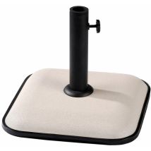 Marbueno Base Parasol Carré Béton Blanc 35x35 Cm 11kg