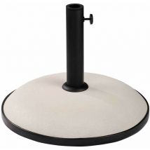 Marbueno - Base Parasol Rond 45x36 cm 20KG Blanc Jardin, Piscine et Terrasse 10451