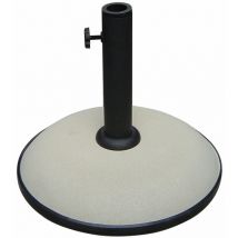 Marbueno - Base Parasol Ronde 36x29,5 cm 11KG Blanc Jardin, Piscine, Terrasse 10445