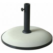 Marbueno - Base Parasol Ronde 50x37 cm 25KG Blanc Jardin, Piscine, Terrasse 10453