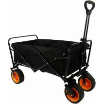 Marbueno carrito multiusos plegable acero 200 kg negro jardin, playa y camping 86x50x59 cm 10478