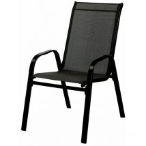 Marbueno - Chaise de Jardin Acier Noir 91X54X65 cm 10467