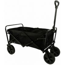 Marbueno Chariot Pliable Multiusages Acier 150 KG Noir Jardin, Plage, Camping 86X50X59 cm