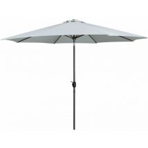 Marbueno - Parasol Acero 8 Varillas D300 cm Poliester Blanco Jardin Piscina 10487