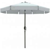 Marbueno - Parasol Acier 8 Baguettes D300 cm Polyester Blanc Jardin Piscine Terrasse 10491