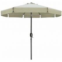 Parasol Acier 8 Baleines D270 cm Polyester Beige Jardin, Piscine 10488 - Marbueno