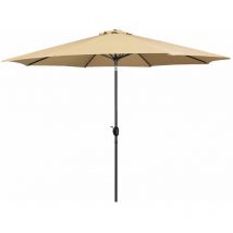 Marbueno - Parasol Acier 8 Brins D270 cm Polyester Marron Jardin, Piscine, Terrasse