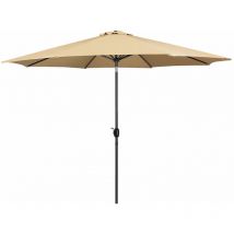 Marbueno - Parasol Acier 8 Brins D300 cm Polyester Marron Jardin, Piscine, Terrasse
