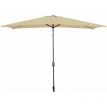 Marbueno - Parasol Acier 8 Tiges 200x300 cm Polyester Marron Jardin, Piscine 10492