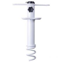 Marbueno - Parasol Succion Acier Blanc 35,5x15x6 cm Plage et Jardin 10506
