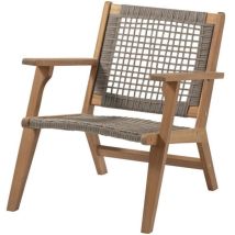 Poltrona da giardino BORA in legno di Acacia FSC e resina intrecciata – L60 x P76 x H73 cm