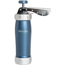 Marcato - Sparabiscoti. Máquina para galletas Galletas Galletas Powder Azul Aluminio Anodizado Diferentes Formas 25x10x5 cm Fácil de Usar