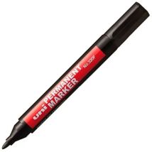 Pennarello Indelebile Uni 320 F Rotondo Nero, Confezione Da 12 Pezzi