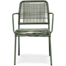 Citygarden - marceau - Sillón de jardín apilable en cuerda y acero - city garden