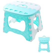 Marchepied pliant en plastique, tabouret de pêche portable pour cuisine, salle de bain, toilettes (Bleu)