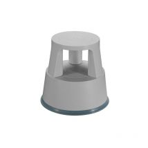 Marchepied roulant plastique 2 marches - gris clair - Maxiburo