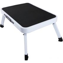 Marchepied simple marchepied pliant en acier, testé tüv, antidérapant, marchepied pliant-marchepied pouvant supporter jusqu'à 150 kg - Camping