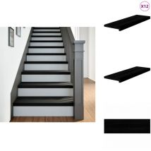 Marches d'escalier 12 pcs marron foncé 80x30x2 cm chêne massif - Marche D'escalier - Marches D'escalier - Marche D'escalier Pour Escalier En Bois