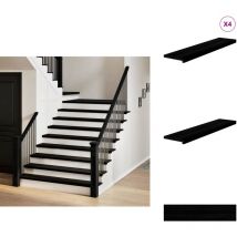 Marches d'escalier 4 pcs marron foncé 110x25x2 cm chêne massif - Marche D'escalier - Marches D'escalier - Marche D'escalier Pour Escalier En Bois