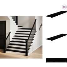 Marches d'escalier 8 pcs marron foncé 120x30x2 cm chêne massif - Marche D'escalier - Marches D'escalier - Marche D'escalier Pour Escalier En Bois