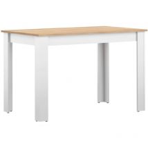 Symbiosis Nice, Tavolo da pranzo, bianco e rovere naturale 110x70x73,1 cm