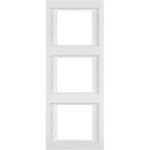 Berker - Marco para mecanismo de 3 elementos de la serie ' K1' IP20 8,7x22,2x1cm color blanco polar