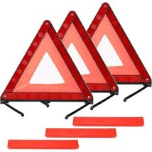 Ahlsen Marco De Advertencia De Seguridad De Emergencia, Reflector Triangular, Señal De Advertencia De Seguridad Vial Plegable Para Coche, Camión, Con 