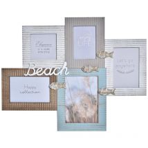 Marco de fotos dkd home decor beach 51 x 2 x 40,5 cm madera marinero