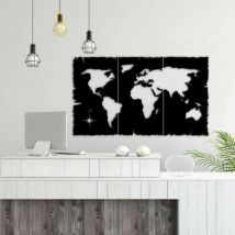 Marco decorativo world 120x70 cm negro