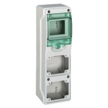 Centralita industrial Schneider 4 módulos para 2 tomas empotradas 10361