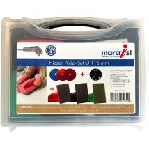 Set de polissage de carrelage 115mm + 1x plateau de polissage velcro + 3x disque diamant velcro + 3x pad de polissage manuel ( 3999.101.341 ) +