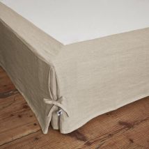 MARGAUX - Cache-Sommier 180x200cm Lin Lavé Coloris Sable