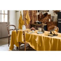 Margaux - Nappe Rectangulaire 170x250cm Lin Lavé Coloris Miel