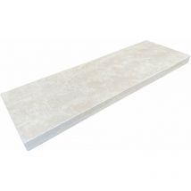 Margelle 5cm Travertin 1er Choix - Crème - 33x100x5cm Bord Rond - Vieilli - Vendu à l'unité