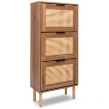 Mariachi - Zapatero con 3 cajones abatibles de madera y ratn