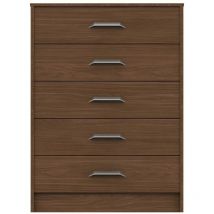 Netfurniture - Marianne 5 Drawer Chest Fully Assembled Walnut - Walnut