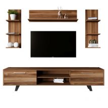 Evuhome - milano tv Entertainment Cabinet, Walnut
