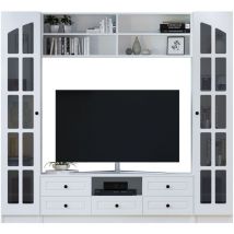 Evuhome - maison White tv Entertainment Cabinet